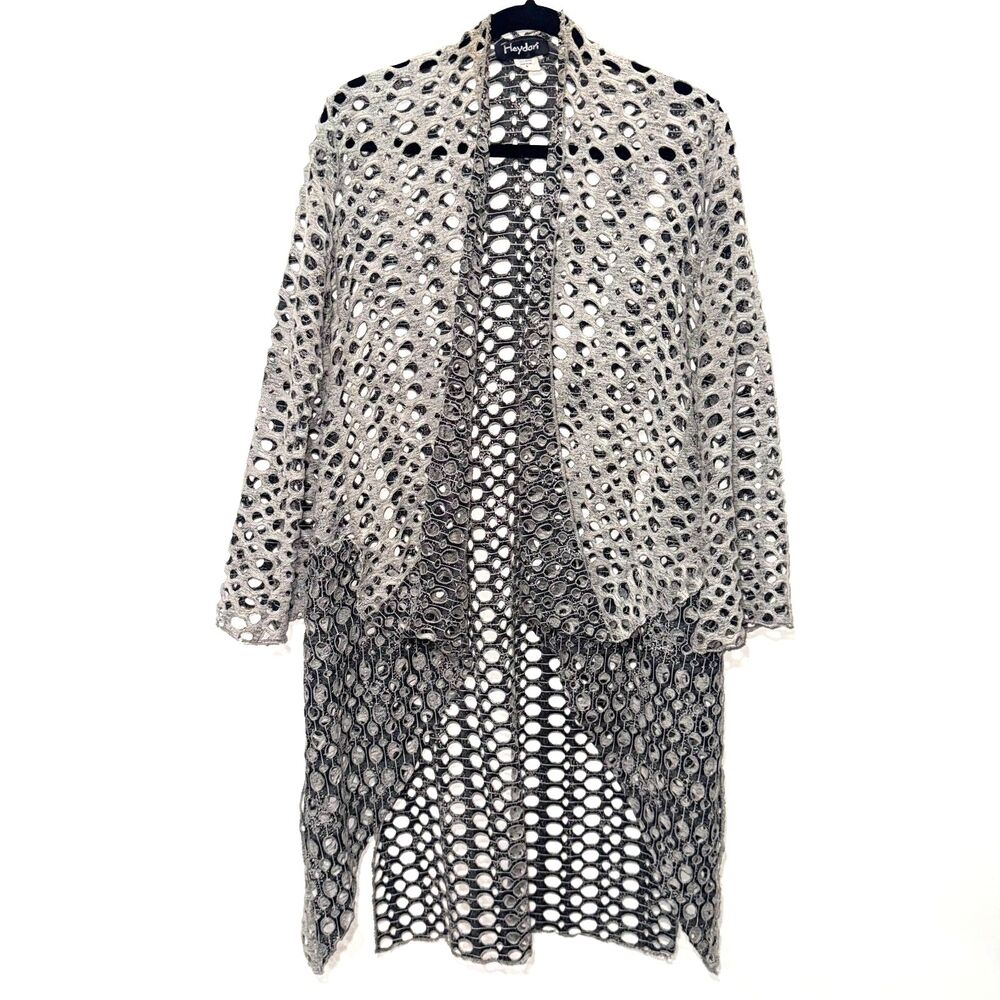 Heydari Lagenlook Art To Wear Mesh Cardigan - S